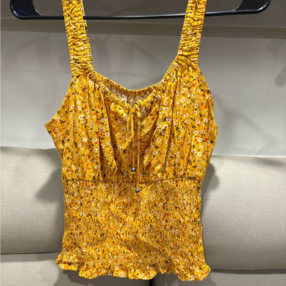 Shyanne Yellow Floral top